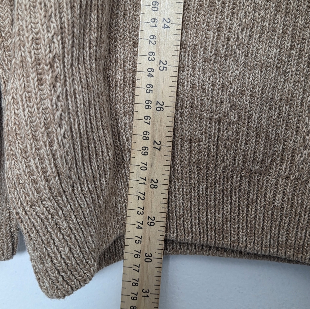 Chaps Pullover Sweater Mens L Beige Ribbed 100% Cotton NWT - Picture 6 of 9